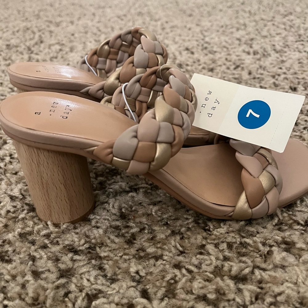 NWT Never Worn Braided heels from Target size 7